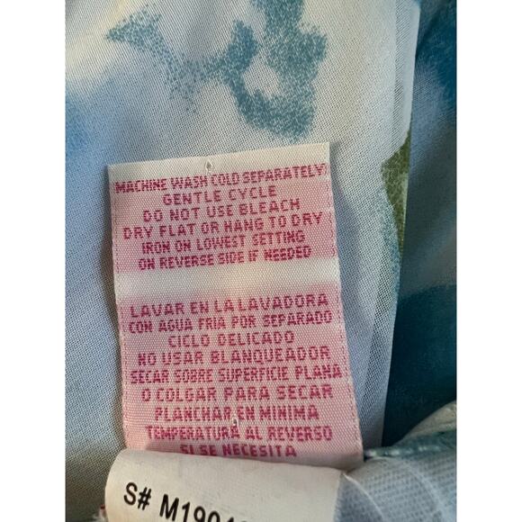 Y2K Speechless Blue Midi Double Lined Floral Dress With Ruffles Size 3 - Picture 4 of 4